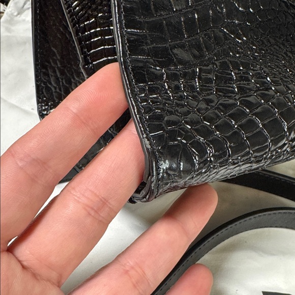 Brahmin Black Croc-Embossed Melbourne Priscilla Satchel - Picture 12 of 12